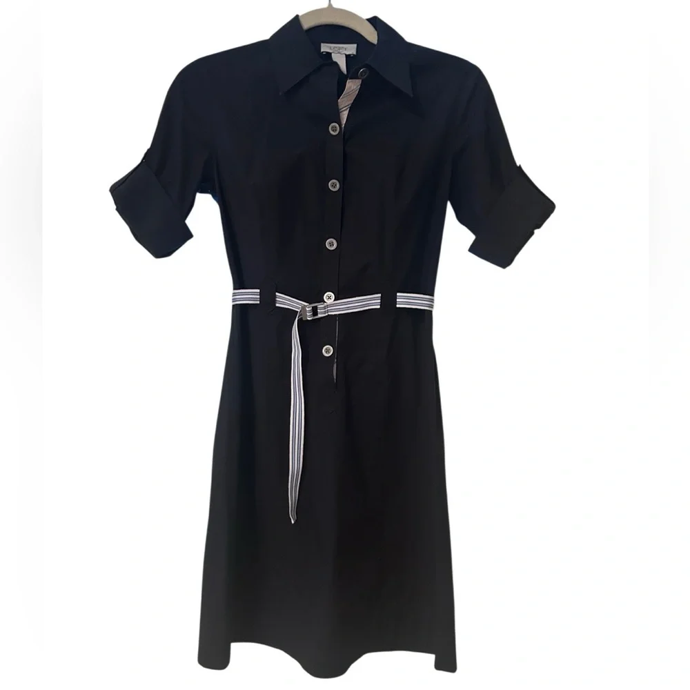 LOFT Belted Shirt Dress Size 0 Petite - Picture 1 of 6